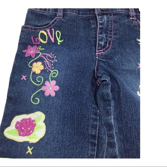 Flapdoodles Girls Boho Denim Capri Pants - Picture 10 of 12
